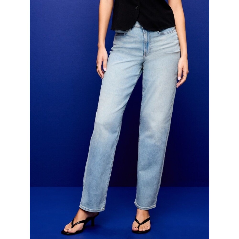 Old Navy High Rise Wow Loose Jeans Size 14S Light Wash Baggy Ankle Length